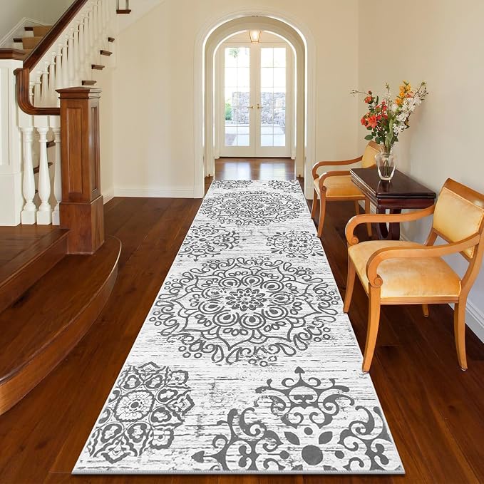 HEBE Hallway Runner Rug 3'x10', Washable Non Slip Kitchen Rug Runner | Soft - Image 8