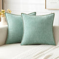 MIULEE Decorative Couch Throw Pillow Covers 18x18 Inch Aqua Green 2 Pack | by MIULEE