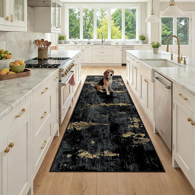 RELEANY Washable Runner 3'x8' Abstract Area Rug by RELEANY