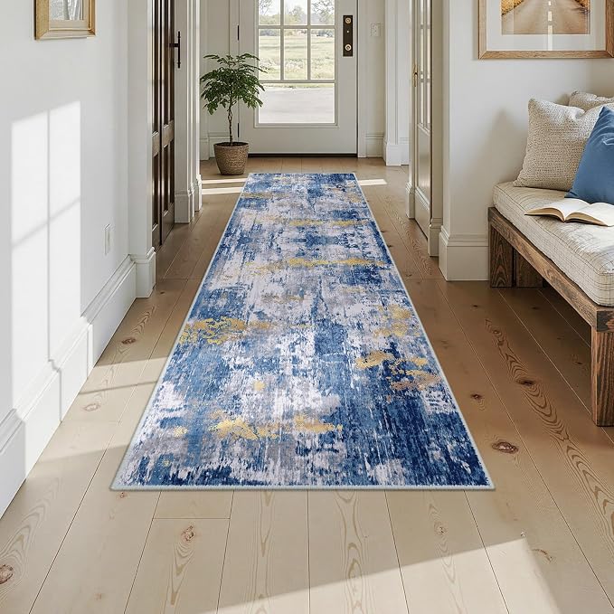 RELEANY Washable Runner 2'6"x10' Abstract Area Rug - Image 8