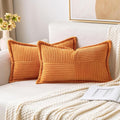 MIULEE Fall Burnt Decorative Lumbar Throw Pillow Covers 12x20 Inch | 2 Pack by MIULEE