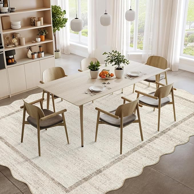 GarveeHome Scalloped Washable Rug 9x12 Area Rug - Image 8