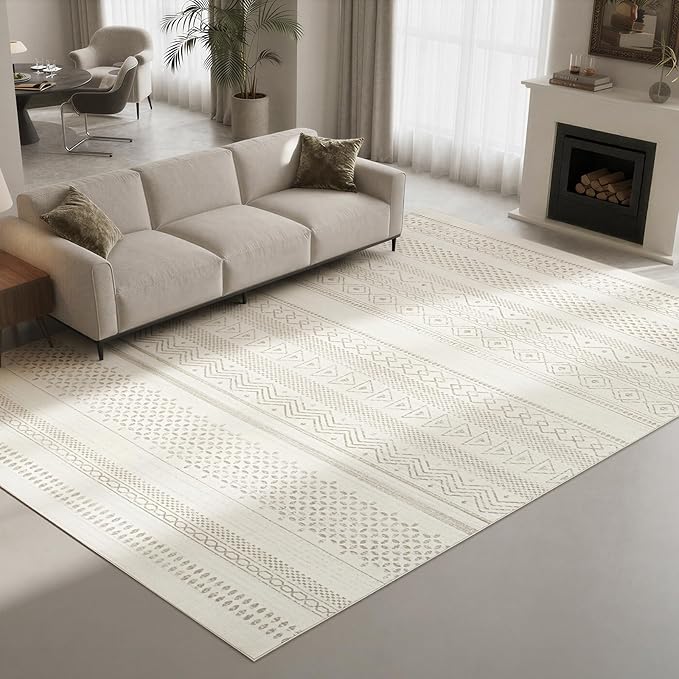8x10 Moroccan Washable Area Rugs by Lbris
