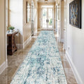 3x15 Long Hallway Runner Rug Non-Slip Washable Rugs Ocean Mist | Super Soft by WIEVEDENS