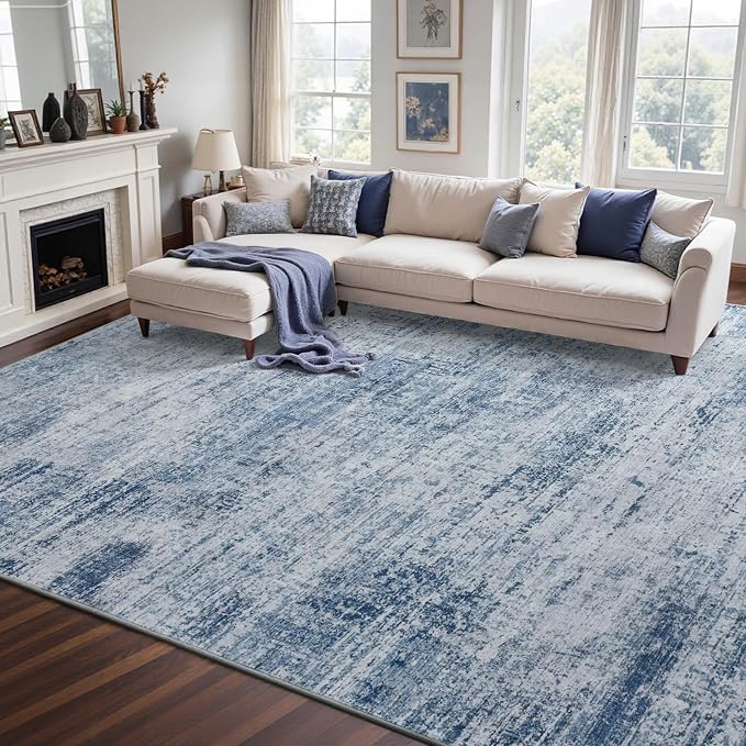 8x10 Ft Large Area Rugs for Living Room, Soft Non-Slip Washable Rugs Modern by Cuzwlovita