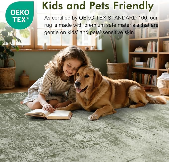 8x10 Ft Large Area Rugs for Living Room, Soft Non-Slip Washable Rugs Modern - Image 5