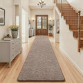 2x10 Runner Rug for Hallway, Long Runner Rugs Non Slip, Matte Brown | Soft by AROGANAREARUG