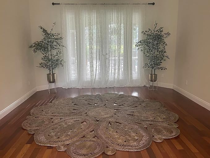 YJ YANJUN Vintage Lace Curtains 108 Inches Long-Victorian Floral White Sheer - Image 6