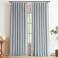 Vision Home Pinch Pleated Full Blackout Curtains Linen Blended Room Darkening by VisionHome