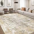 DMOYEST Area Rug Living Room Rugs 6x9 Washable Abstract Carpet | Neutral Modern by DMOYEST