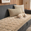 Fixwal Waterproof Flannel Dog Couch Cover, 27.6" x 70.9", Coffee | Integrated by Fixwal