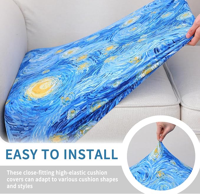 Printed Couch Cushion Covers, Sofa Covers Washable - Image 4