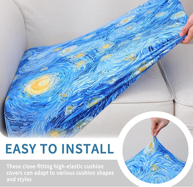 Printed Couch Cushion Covers, Sofa Covers Washable - Image 4