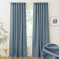 RYB HOME Farmhouse Boho Linen Sheer Curtains 90 inches Long by RYBHOME