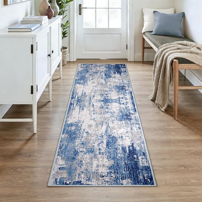 RELEANY Washable Runner 3'x7' Abstract Area Rug - Image 2