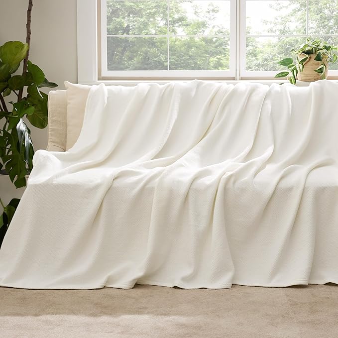 Bedsure 100% Cotton Blanket Full Size - Image 5