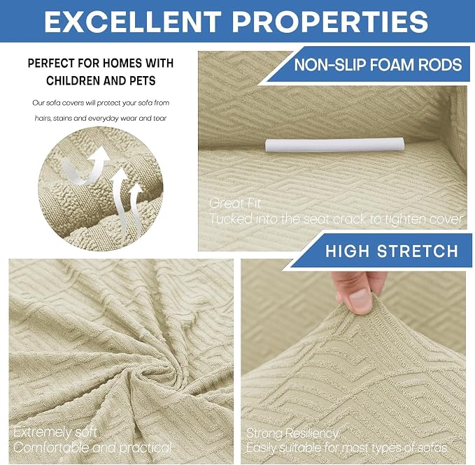 XINEAGE New Stretch Armchair Covers 1 Piece Chair Slipcovers Chair Protector - Image 5