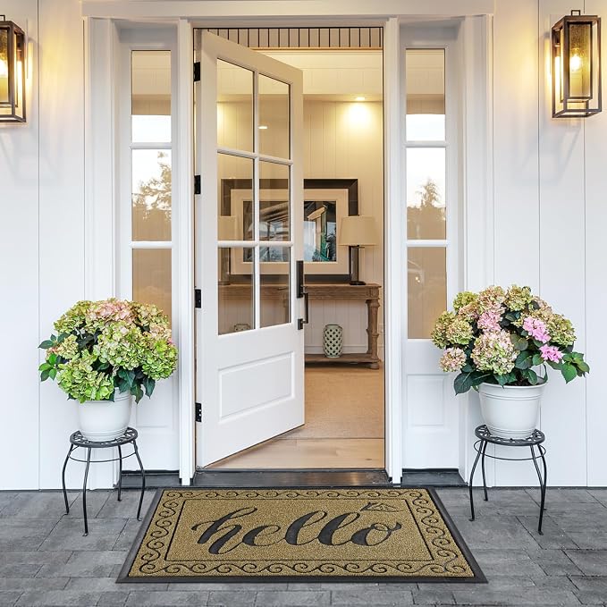 Yimobra Welcome Mats for Front Door 36x24, Heavy Duty Waterproof Outdoor Door - Image 6