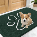 OLANLY Dog Door Mat for Muddy Paws 24x16, Paw Print Design Chenille Mud Mat | by OLANLY