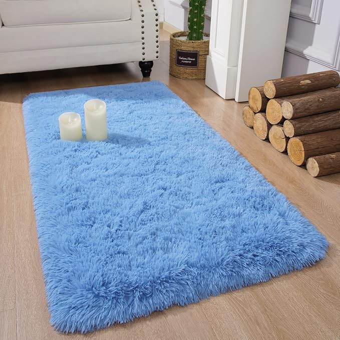 Chicrug Soft Runner Rug for Bedroom Living Room Plush Fluffy Rug 2x4 | Shag by ChicrugHomeDecor