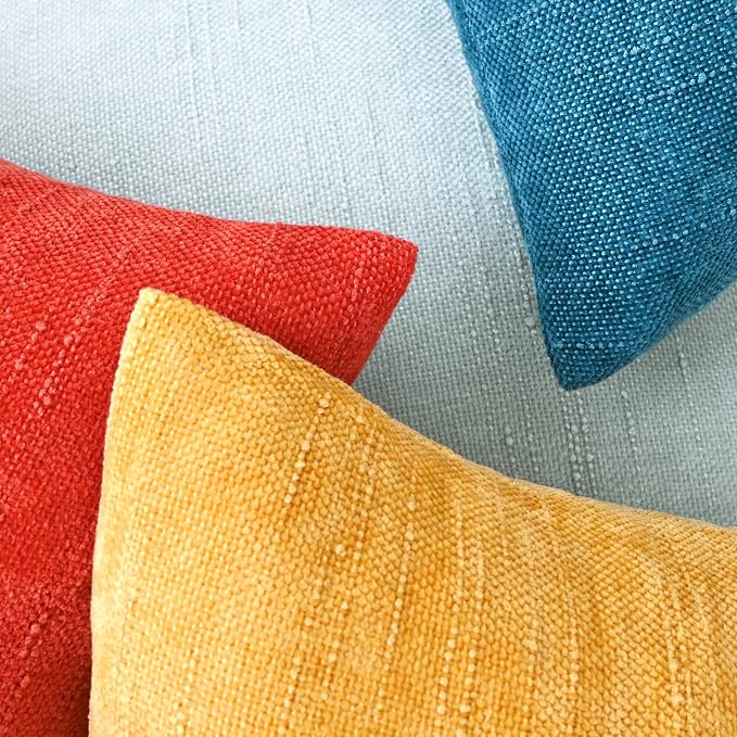 Set of 4 Soft Textured Decorative Throw Pillow Covers 18x18 Inch Cozy Farmhouse - Image 5