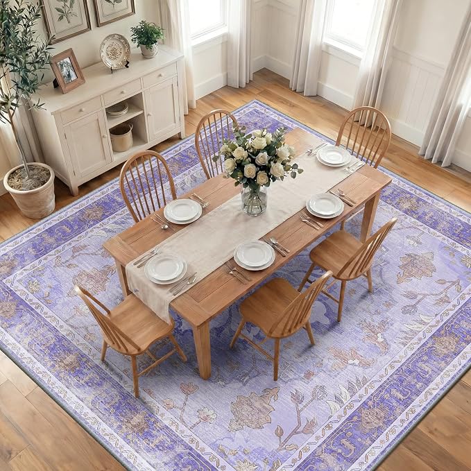 RELEANY Washable Area Rug, Square 10'x10', Water Repellent, Pet Friendly by RELEANY