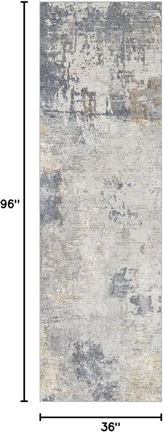 UERMEI 3x8 Washable Runner Rug for Hallway, Non Slip Low Pile Kitchen Carpet - Image 2