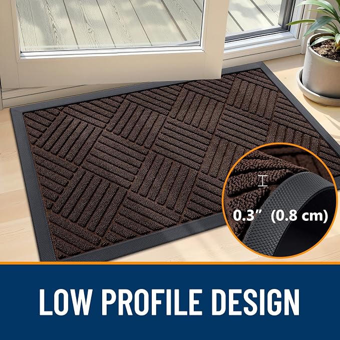 OLANLY Front Door Mat Outside Entrance 47x23, Waterproof Heavy-Duty Doormat | - Image 5
