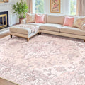 RELEANY Washable Area Rug, Water Repellent, Pet Friendly, Vintage Floral Boho by RELEANY