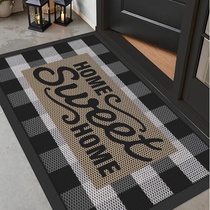 LUMI Outside Welcome Door Mat 36x59, Non-Slip Durable Rubber Easy Clean | Sweet - Image 9