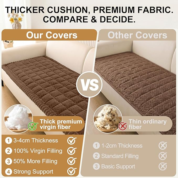 Smiry Couch Cover for Dogs, Non Slip Fuzzy Pet Sofa Covers Washable | Sofa - Image 4