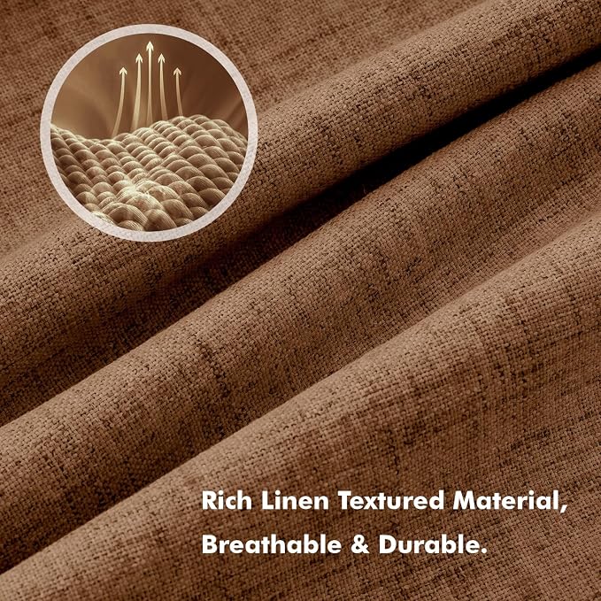 MIULEE 100% Blackout Linen Curtains - Image 3