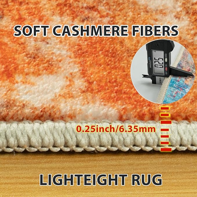 8x10 Area Rugs for Living Room Washable Bedroom Dining Room Colorful | Modern - Image 6