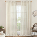 102 inch Long Linen Curtains 2 Panels by LAMIT