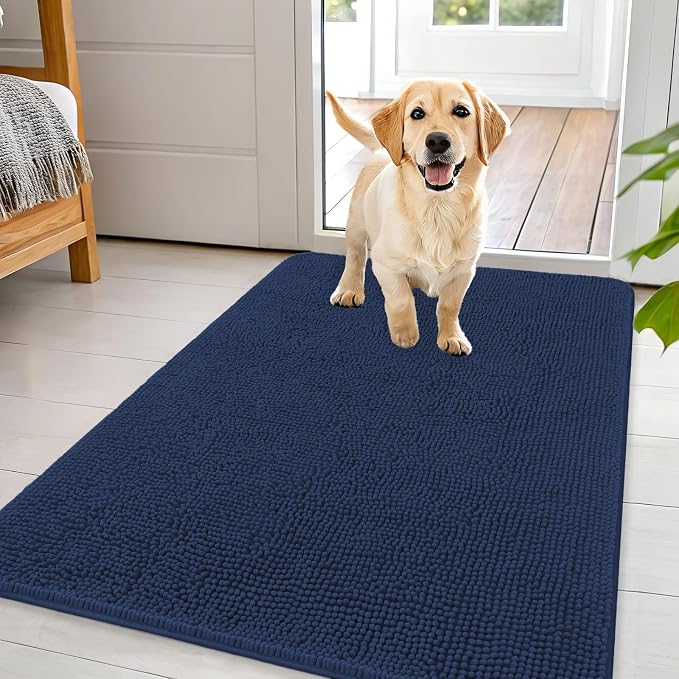 OLANLY Dog Door Mat for Muddy Paws 44x32, Super Absorbent Chenille Mud Mat | by OLANLY
