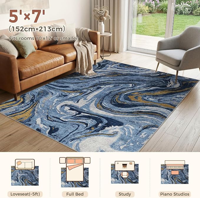 DMOYEST 5x7 Area Rug for Living Room - Image 3