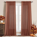 RYB HOME Linen Semi Sheer Curtains by RYBHOME