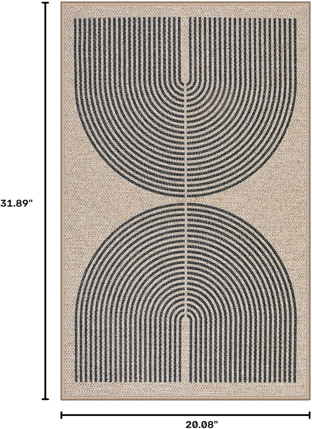 Lahome Rainbow Easy Jute Welcome Mat - Image 2