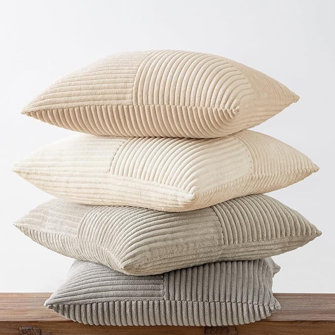 MIULEE Neutral Decorative Throw Pillow Covers 20x20 Inch Set of 4 - Image 7