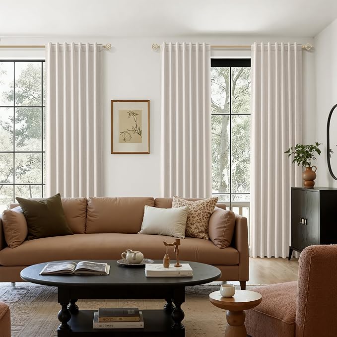 Extra Long 100% Blackout Linen Curtains - Image 9