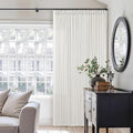 Beige White Pinch Pleat Semi Sheer Linen Curtain W70xL96 1 Panel | Light by Twodrapes