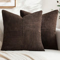 MIULEE Dark Brown Decorative Throw Pillow Covers by MIULEE