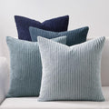 Topfinel Decorative Throw Pillow Covers Dusty Blue Navy Series 18x18 Inch Set by Topfinel