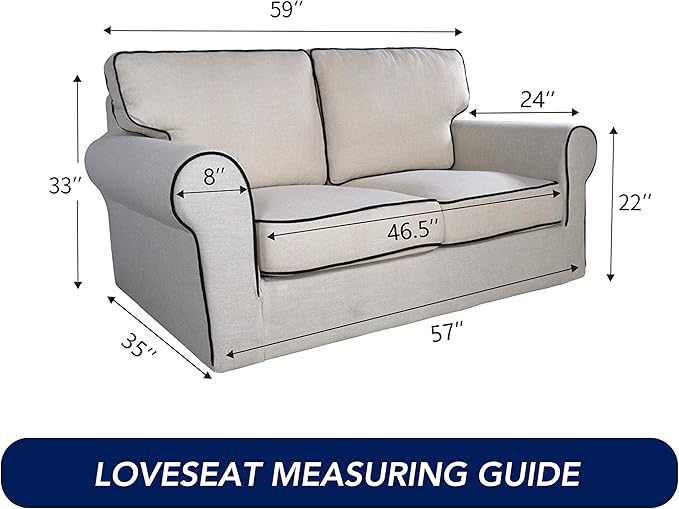 PureFit Stretch Loveseat Covers Fleece Couch Covers - Image 6