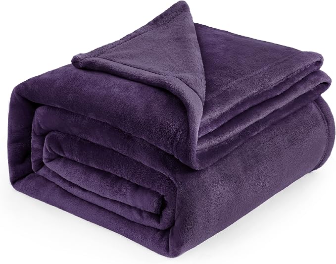 Bedsure GentleSoft Purple Fleece Blankets King Size by Unknown