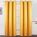 Yellow Blackout Curtains 34 x 84 Inches Long/Set of 2 Curtain Panels/Thermal by Lemomo