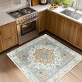 RELEANY Washable Area Rug, Square 4'x4', Water Repellent, Pet Friendly by RELEANY