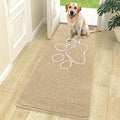 OLANLY Dog Door Mat for Muddy Paws 70x24, Paw Print Design Chenille Mud Mat | by OLANLY