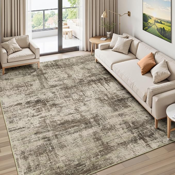 Lofus 5x7 Area Rug for Living Room, Abstract Washable Non-Slip Rugs, Dining Room by Lofus