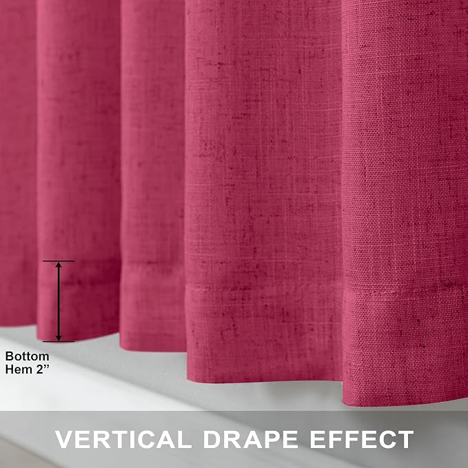 Pitalk Hot Pink Curtains 63 Inch Length - Image 5